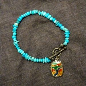 Carolyn Pollack Turquoise Bracelet with Charm
